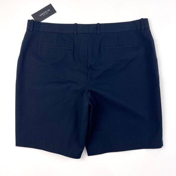New Lafayette 148 New York Navy Blue Shorts Size 16 - Picture 2 of 6